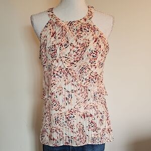 White House Black Market Multicolor Patterned Tank Top